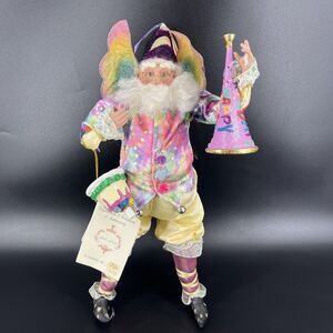 RARE Vintage Mark Roberts Happy Birthday Fairy Rainbow Wings 17" READ